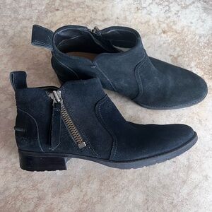 Ugg Black Suede Ankle Boots
